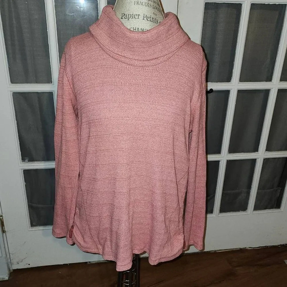 J Jill Womens Pink Cowl Neck Sweater Medium - Picture 1 of 5